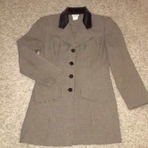 Brown long suit jacket sz 2